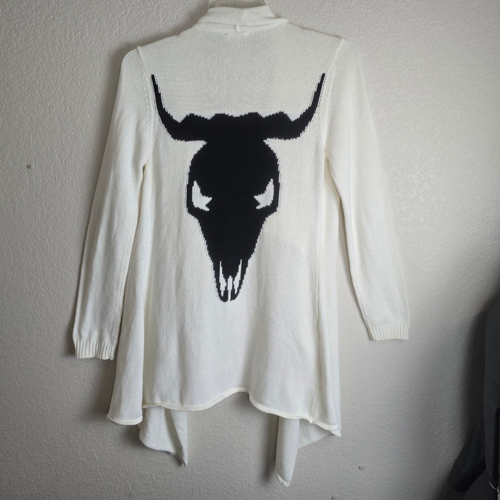 Show Me Your Mumu Mumu Mellow Buffalo Soldier Cardigan Skull Knit Small
